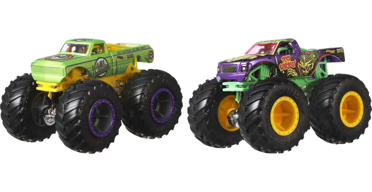 Hot Wheels Monster Trucks Ve¨ªculo de Brinquedo Pacote Surpresa 2 Carros Escala 1:64