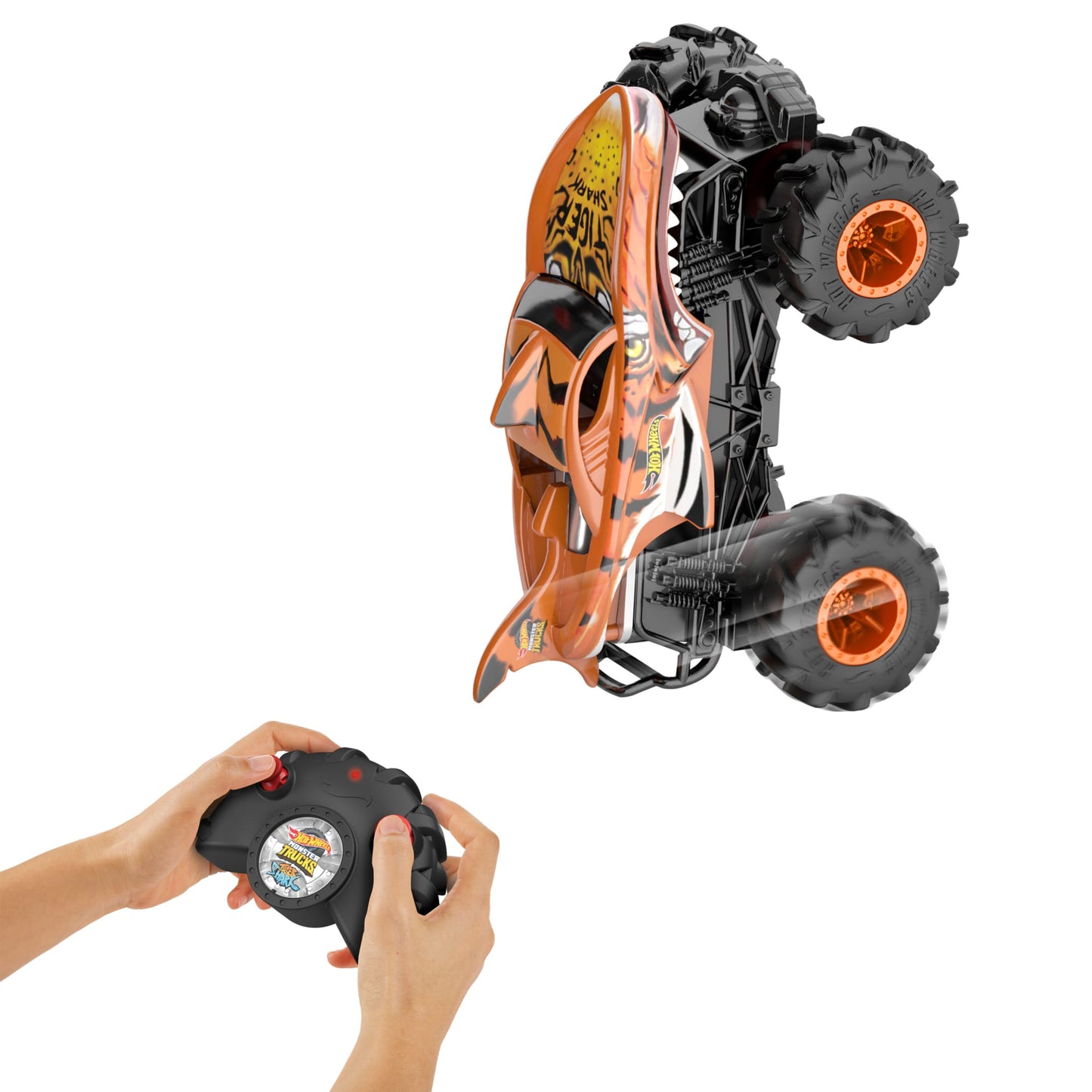 Hot Wheels Monster Trucks Veh¨ªculo a Control Remoto Tiger Shark Escala 1:24