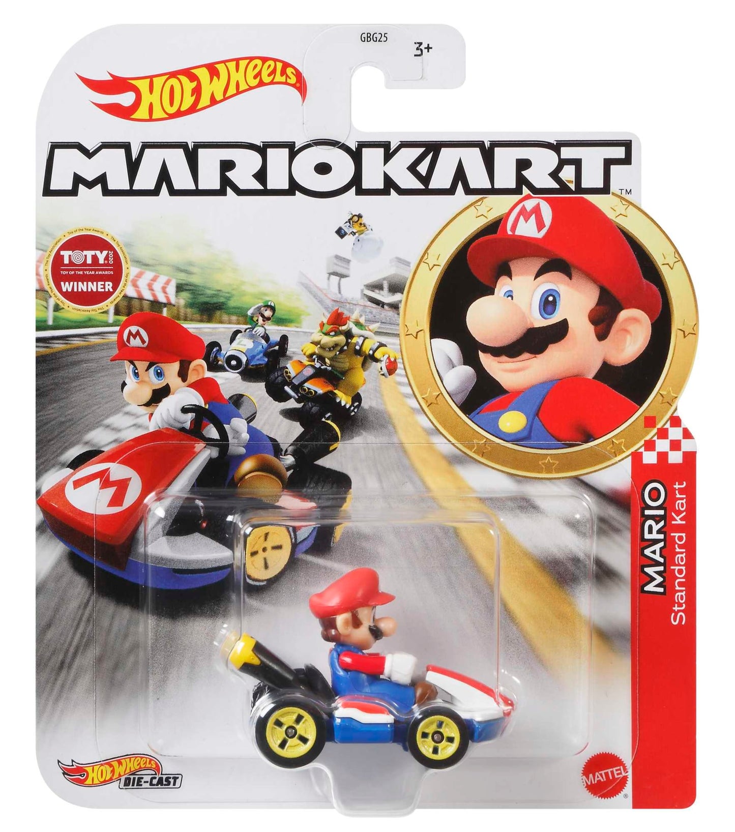 Hot Wheels Mario Kart Veh¨ªculo de Juguete Mario Est¨¢ndar Kart